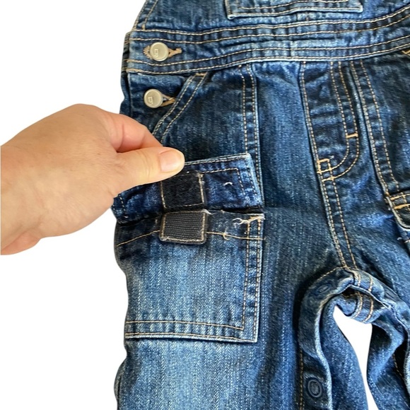 vintage Gymboree baby jean choo choo train overalls for 3-6 mos - Picture 2 of 6